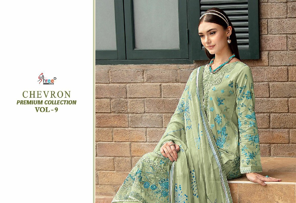SHREE FABS SURAT CHEVRON PREMIUM COLLECTION VOL 9 PAKISTANI SUITS