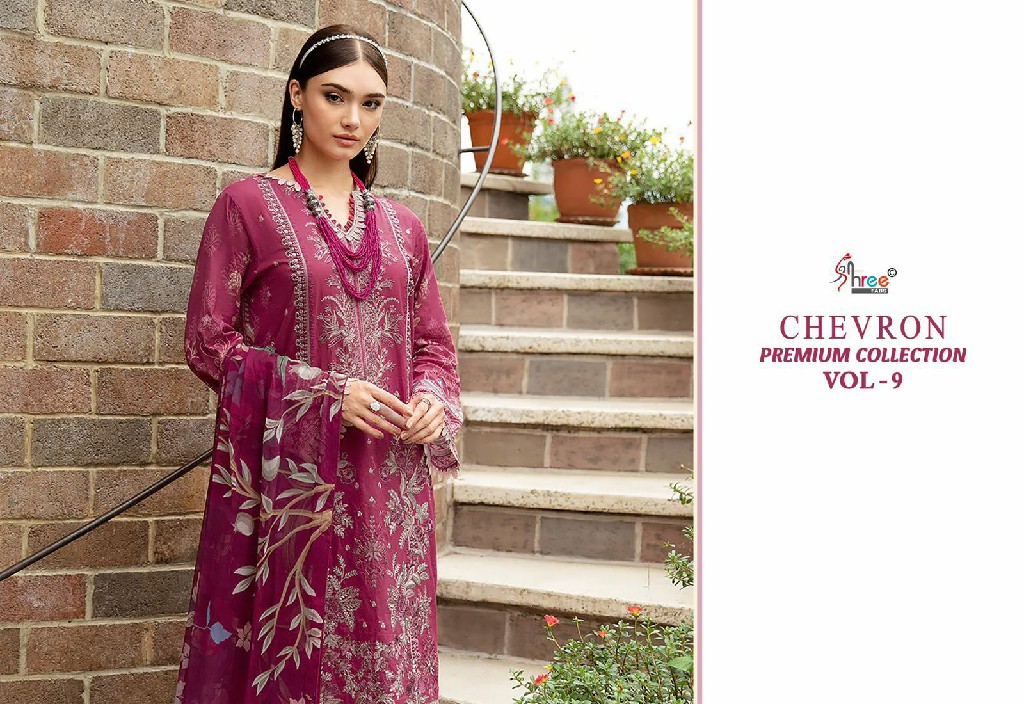 SHREE FABS SURAT CHEVRON PREMIUM COLLECTION VOL 9 PAKISTANI SUITS