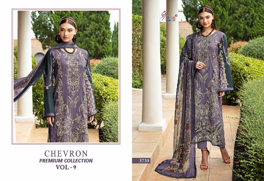 SHREE FABS SURAT CHEVRON PREMIUM COLLECTION VOL 9 PAKISTANI SUITS
