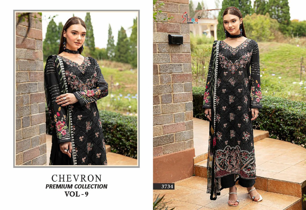SHREE FABS SURAT CHEVRON PREMIUM COLLECTION VOL 9 PAKISTANI SUITS
