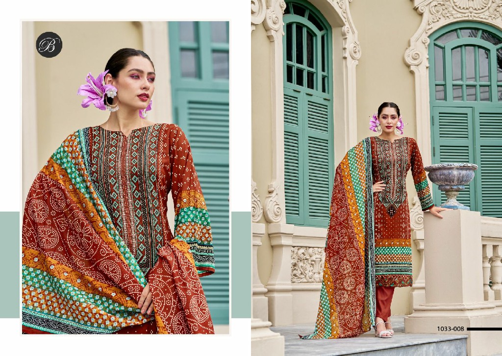 Belliza Scarlette Wholesale Pure Cotton With Embroidery Dress Material