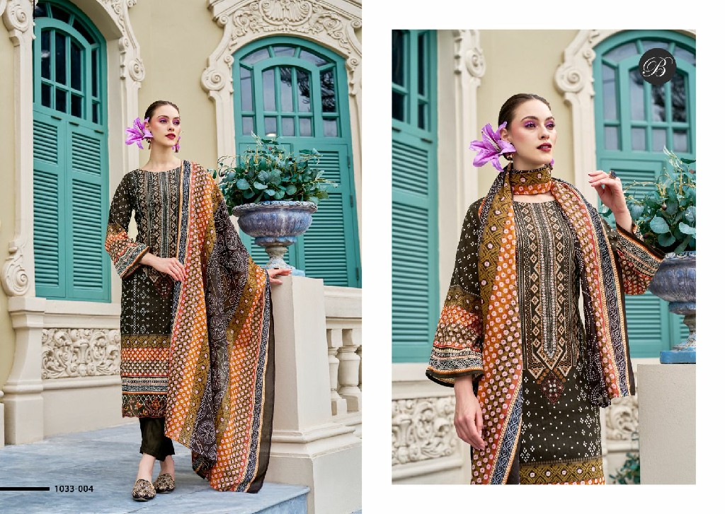 Belliza Scarlette Wholesale Pure Cotton With Embroidery Dress Material