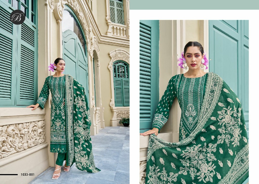 Belliza Scarlette Wholesale Pure Cotton With Embroidery Dress Material
