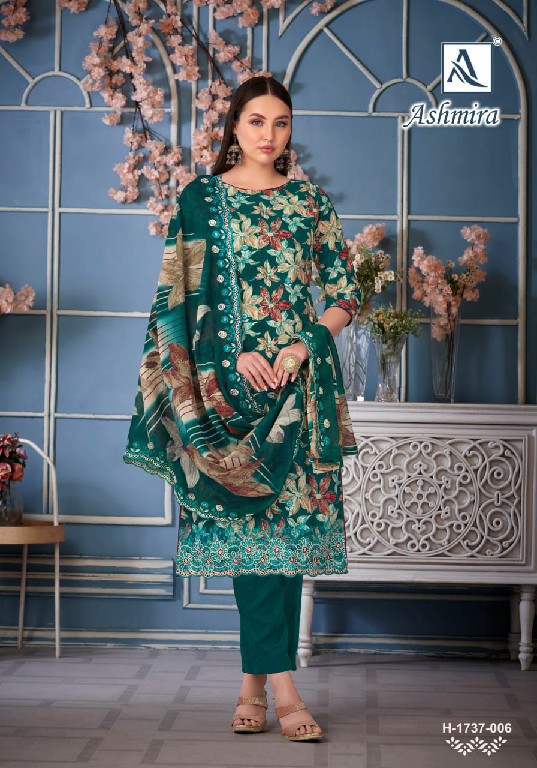 Alok Ashmira Wholesale Pure Cambric With Fancy Work Dress Material