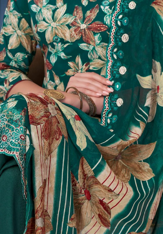 Alok Ashmira Wholesale Pure Cambric With Fancy Work Dress Material