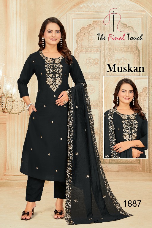 The Final Touch Muskan Wholesale Roman With Embroidery Work Readymade Suits