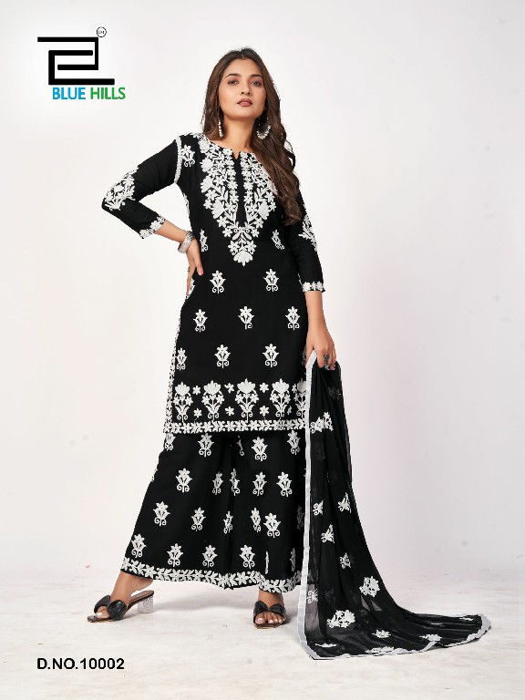 black And white vol 10 by blue hills rayon readymade big size classic 3pcs dress