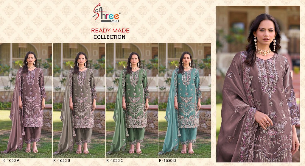 Shree Fabs R-1650 Wholesale Readymade Indian Pakistani Concept Suits