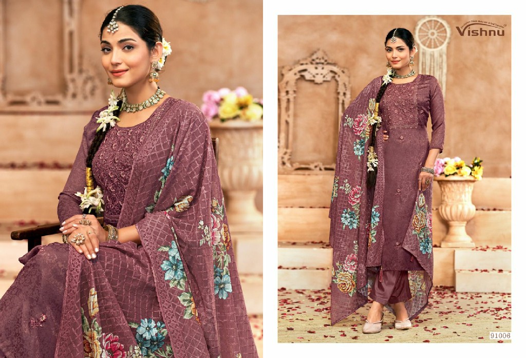 Vishnu Raahat Vol-2 Wholesale Simmer Georgette With Work Dress Material