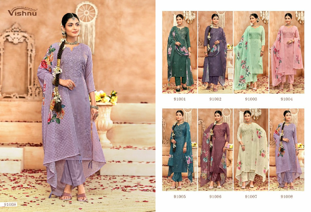 Vishnu Raahat Vol-2 Wholesale Simmer Georgette With Work Dress Material