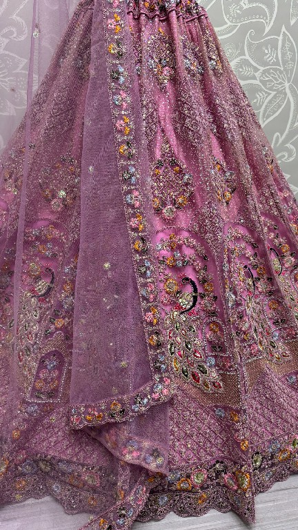 Anjani Art D.no 2821A to 2821D Wholesale Four Side Beautiful Lace and work all over Lehengas