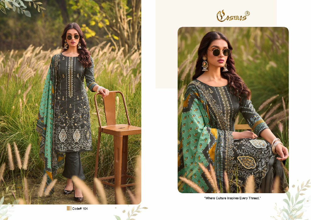 Cosmos Bin Saeed Premium Vol-1 Wholesale Lawn Cotton With Embroidery Dress Material