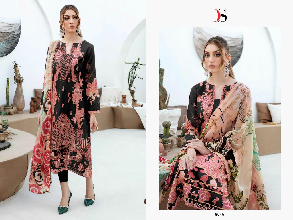 DEEPSY SUITS CHEVERON VOL 13 LATEST PURE COTTON WITH EMBROIDERY WORK PAKISTANI UNSTITCH SUIT