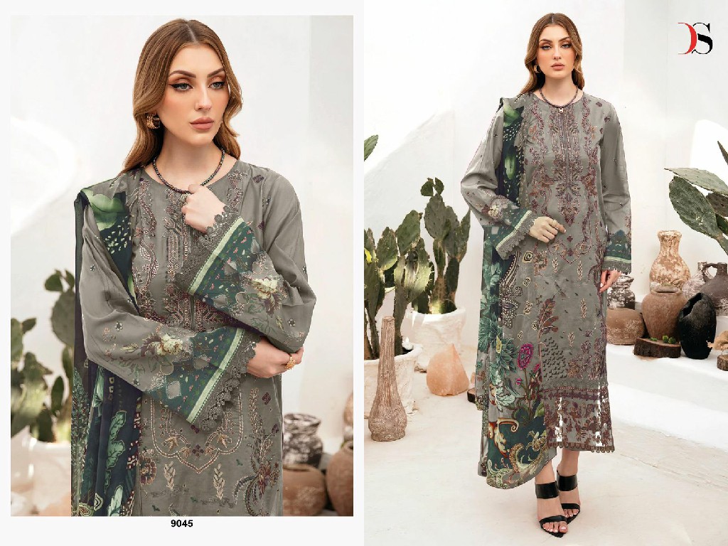 DEEPSY SUITS CHEVERON VOL 13 LATEST PURE COTTON WITH EMBROIDERY WORK PAKISTANI UNSTITCH SUIT