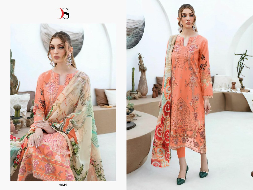 DEEPSY SUITS CHEVERON VOL 13 LATEST PURE COTTON WITH EMBROIDERY WORK PAKISTANI UNSTITCH SUIT