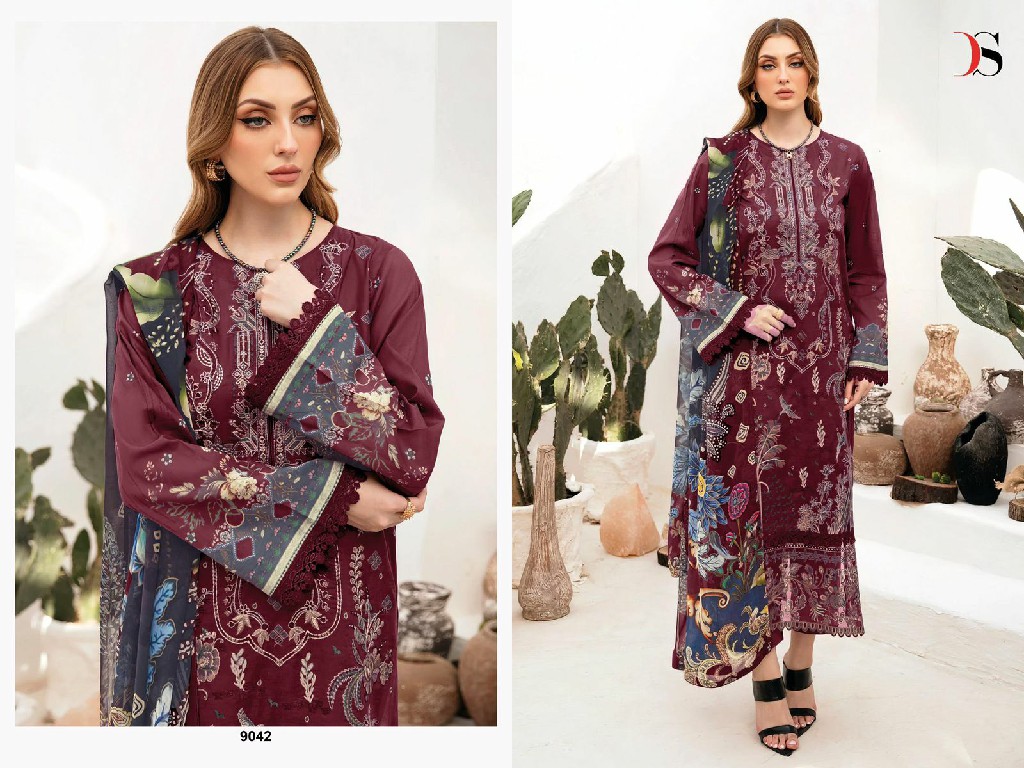 DEEPSY SUITS CHEVERON VOL 13 LATEST PURE COTTON WITH EMBROIDERY WORK PAKISTANI UNSTITCH SUIT
