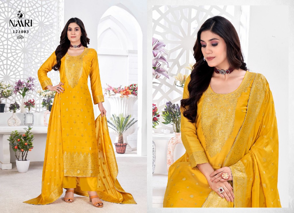 mannat by naari muslin jacquard hit design unstitch dress material