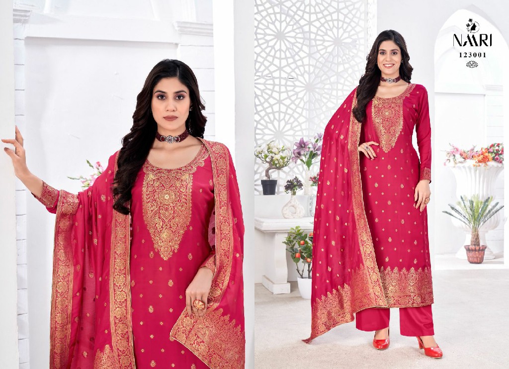 mannat by naari muslin jacquard hit design unstitch dress material