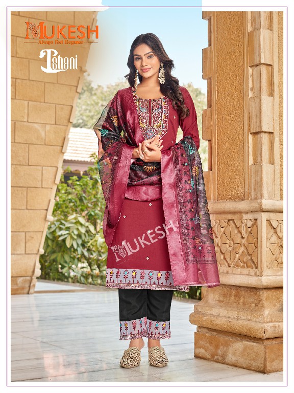 Banwery ishani viscose roman silk readymade classic 3pcs dress online