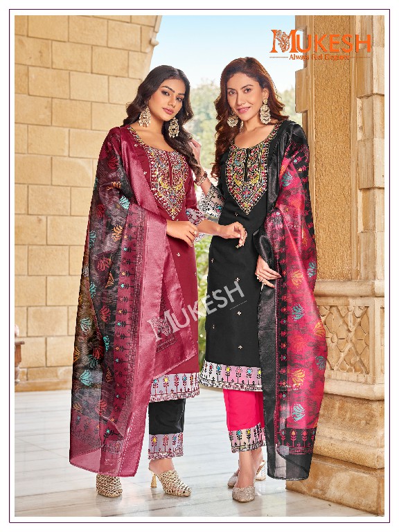 Banwery ishani viscose roman silk readymade classic 3pcs dress online