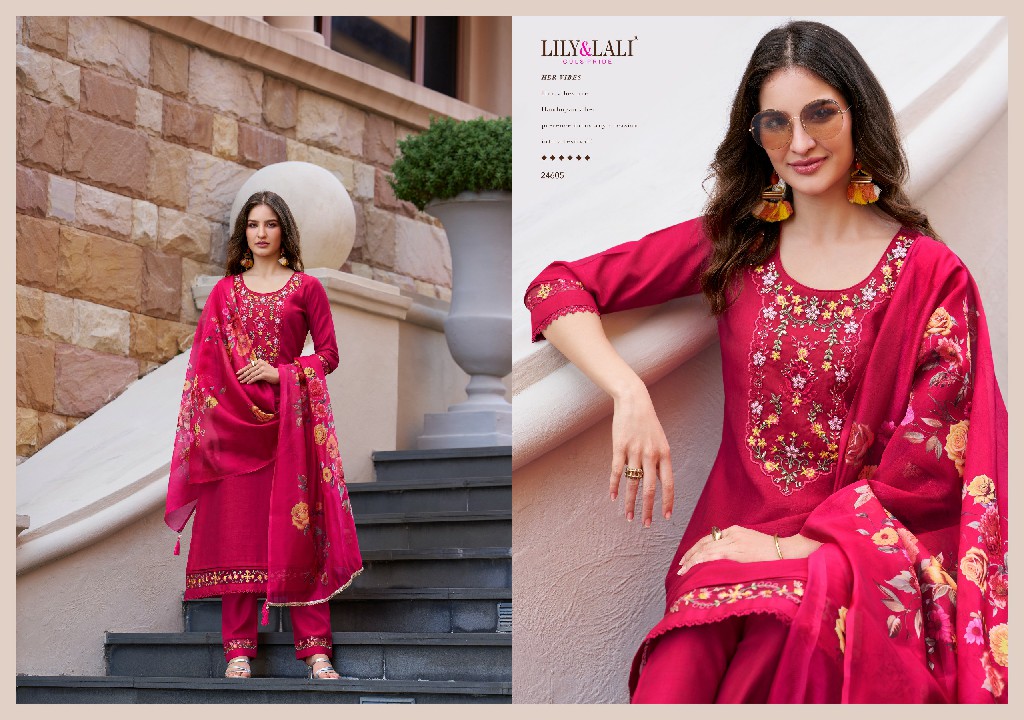 srivalli Vol-2 by lily And lali handwork viscouse full stitch party wear suits for women