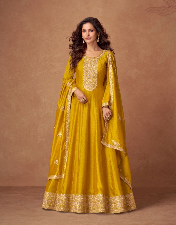 Aashirwad Rashmika Wholesale Premium Silk Free Size Stitched Gowns