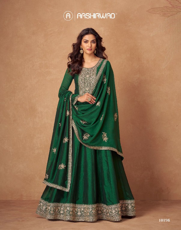 Aashirwad Rashmika Wholesale Premium Silk Free Size Stitched Gowns