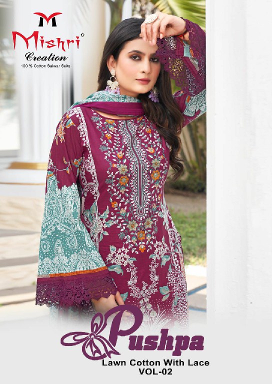 Mishri Pushpa Vol-2 Wholesale Lawn Cotton Printed Dress Material