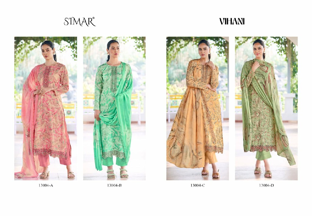 vihani by glossy Simar lawn cotton stylish look unstitch suit