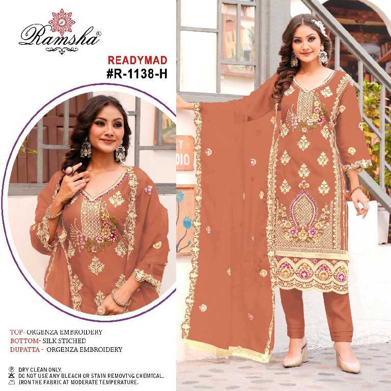 Ramsha R-1138 Wholesale Readymade Indian Pakistani Salwar Suits