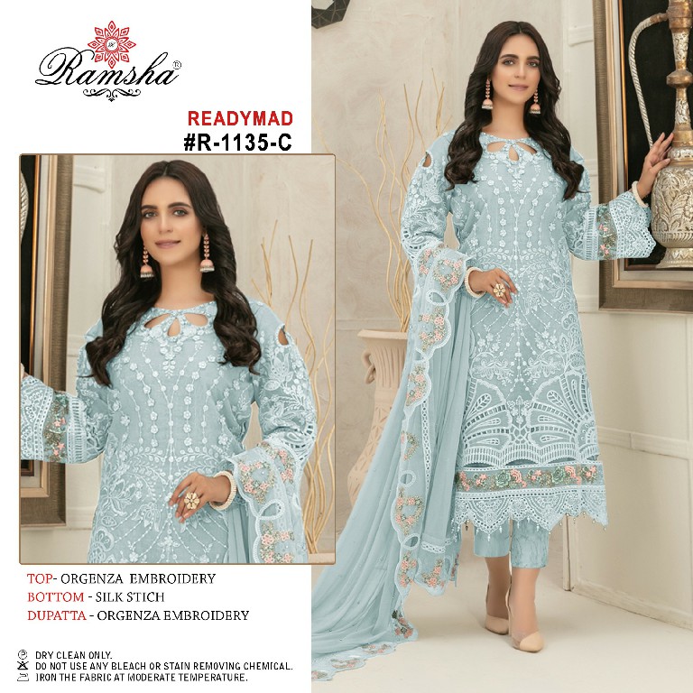 Ramsha R-1135 Wholesale Readymade Indian Pakistani Salwar Suits