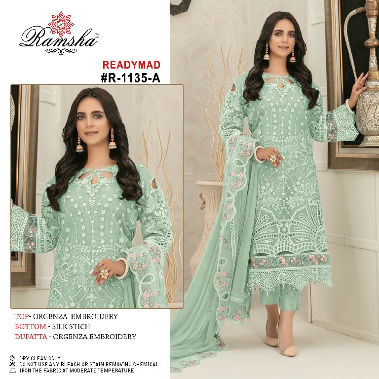 Ramsha R-1135 Wholesale Readymade Indian Pakistani Salwar Suits