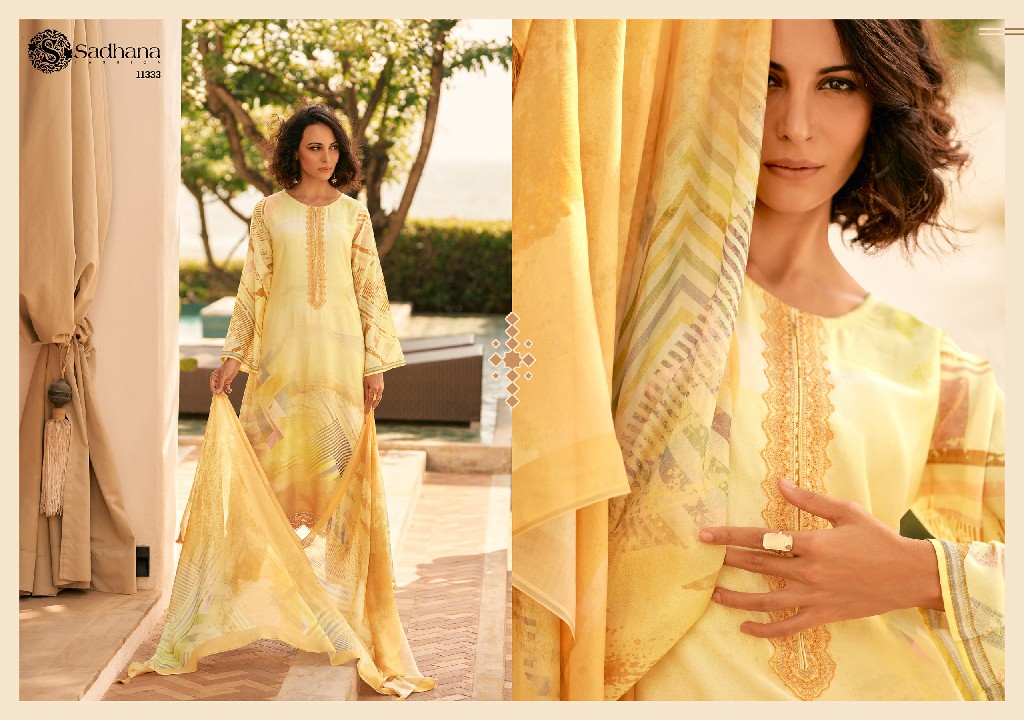 Sadhana Mariam Wholesale Pure Musline Silk With Fancy Work Salwar Suits