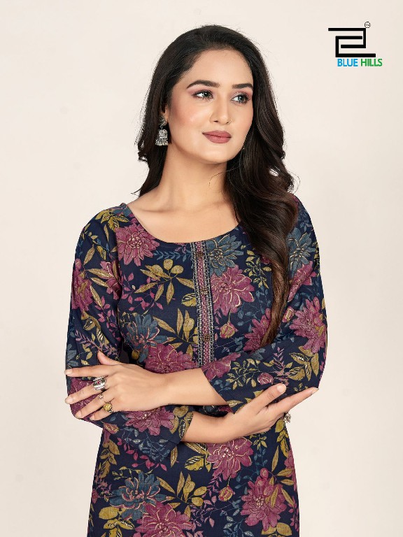 Blue Hills Fresh Sip Wholesale Rayon Capsule Print Kurti With Pants