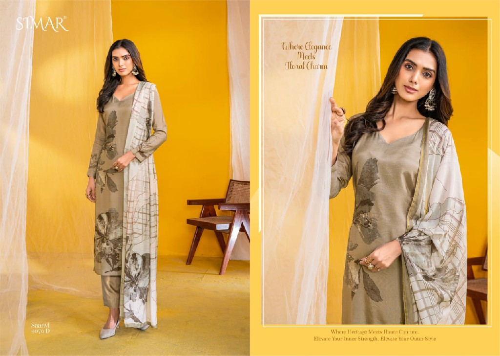 Glossy Simar Saanvi Wholesale Pure Viscose Muslin With Handwork Salwar Suits