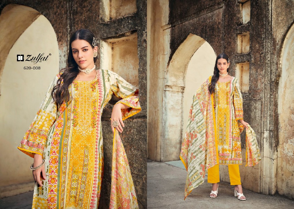 Zulfat Gulnaaz Wholesale Pure Cotton Designer Work Dress Material