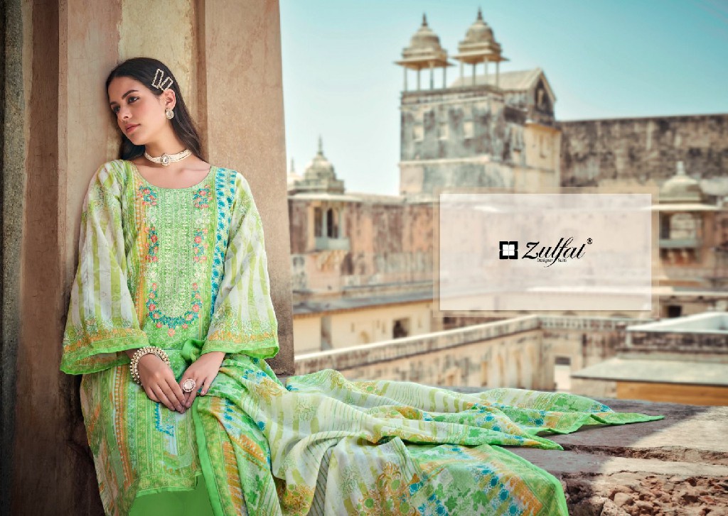 Zulfat Gulnaaz Wholesale Pure Cotton Designer Work Dress Material