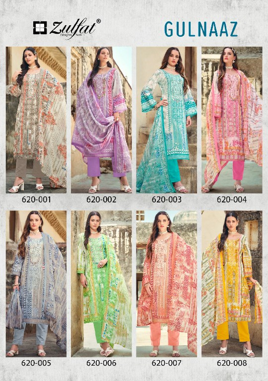 Zulfat Gulnaaz Wholesale Pure Cotton Designer Work Dress Material