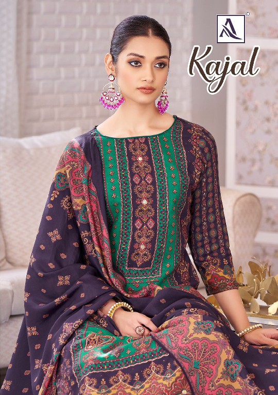 Alok Kajal Wholesale Pure Viscose Reyon With Fancy Hand Work Dress Material