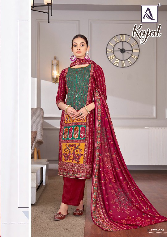 Alok Kajal Wholesale Pure Viscose Reyon With Fancy Hand Work Dress Material