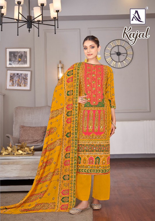 Alok Kajal Wholesale Pure Viscose Reyon With Fancy Hand Work Dress Material