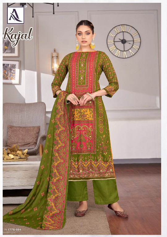 Alok Kajal Wholesale Pure Viscose Reyon With Fancy Hand Work Dress Material