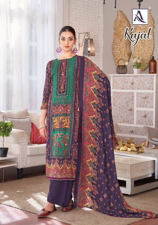 Alok Kajal Wholesale Pure Viscose Reyon With Fancy Hand Work Dress Material