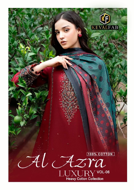 Keval Fab Al Azra Vol-6 Wholesale Luxury Lawn Printed Dress Material