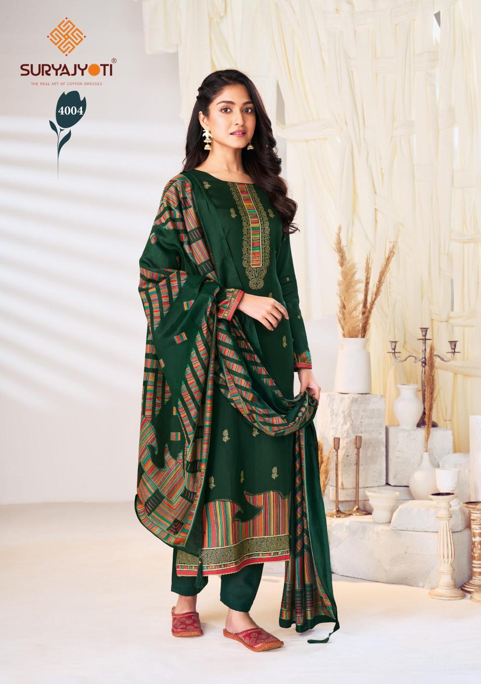 pallavi vol 4 by suryajyoti jam satin hit design unstitch 3pcs dress
