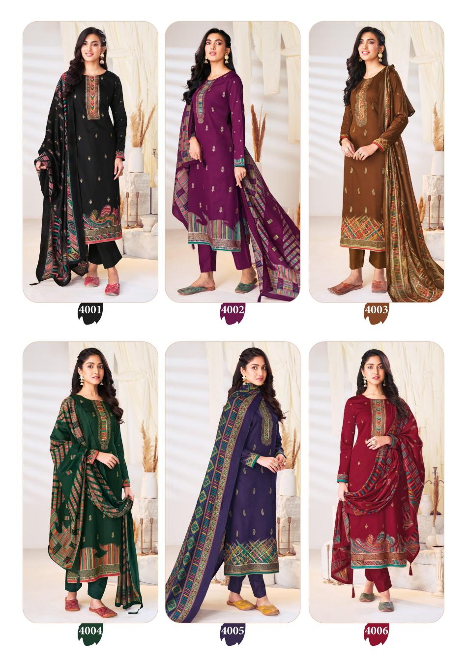 pallavi vol 4 by suryajyoti jam satin hit design unstitch 3pcs dress