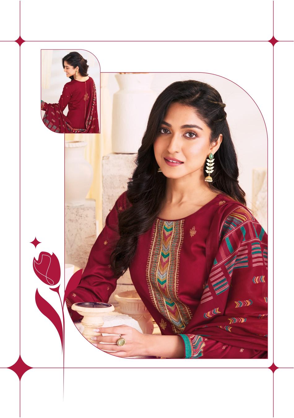 pallavi vol 4 by suryajyoti jam satin hit design unstitch 3pcs dress