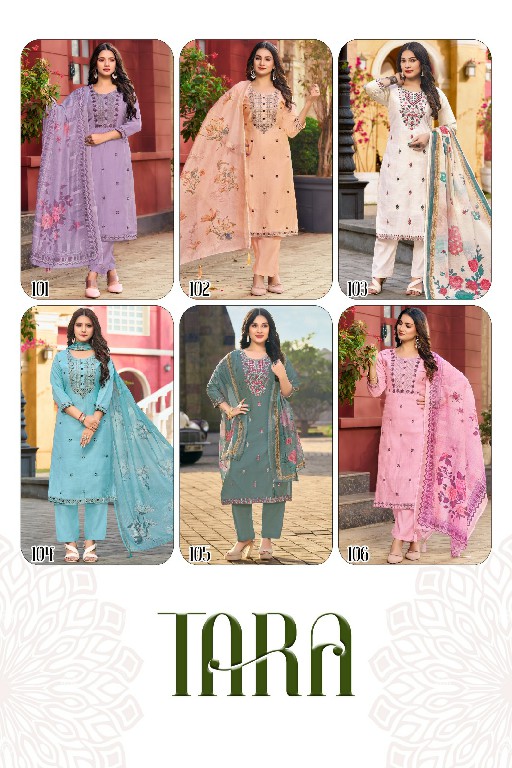 tara by jiyana readymade vertican shimar gorgeous look 3pcs dress
