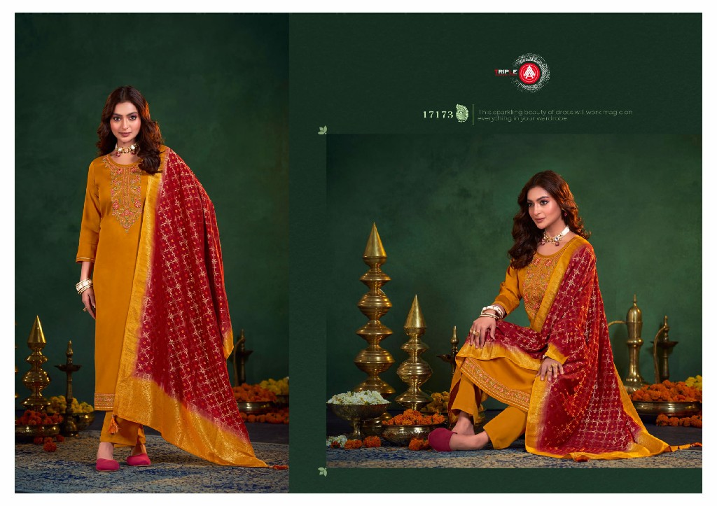 Triple AAA Heena Wholesale Jam Cotton With Work Dress Material