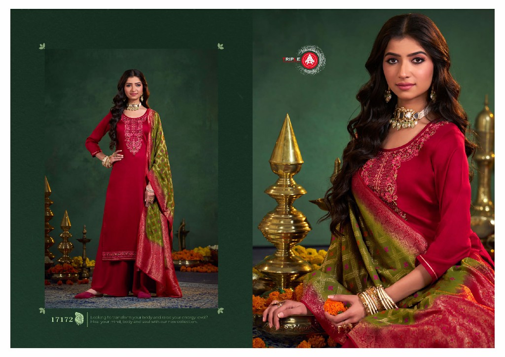 Triple AAA Heena Wholesale Jam Cotton With Work Dress Material